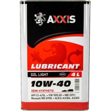 Олива моторн. AXXIS 10W-40 DZL Light (Каністра 4л)