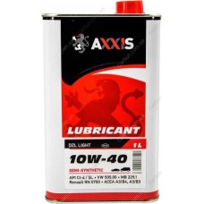 Олива моторн. AXXIS 10W-40 DZL Light (Каністра 5л)